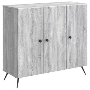 vidaXL Buffet Sonoma gris 89 x 34 5 x 80 cm Bois d'ingénierie