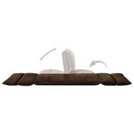 vidaXL Chaise pliable de sol Marron Microfibre