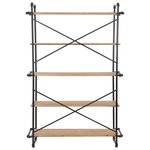 vidaXL Bibliothèque Bois de sapin massif et acier 120x42x180 cm