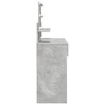 vidaXL Coiffeuse avec LED gris béton 100x40x130 cm
