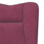 Fauteuil relaxant vidaXL en velours rouge vin