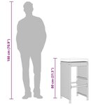 vidaXL Tabourets de bar jardin coussins lot de 6 marron résine tressée