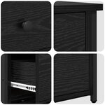 vidaXL Cabinet de Chevet avec tiroir Chêne noir 40 x 36 x 60 cm