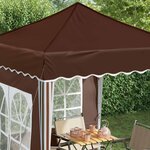 vidaXL Tente de fête pop-up 195 x 195 x 245 cm Marron Tissu Oxford