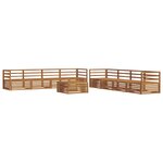 vidaXL Ensemble de canapés d'extérieur 9 Pièces Naturel