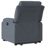 vidaXL Fauteuil inclinable électrique gris foncé velours