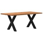 vidaXL Table à manger marron clair bois de chêne massif rectangulaire