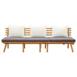 vidaXL Lit de repos de jardin 200x65 cm Bois d'acacia solide