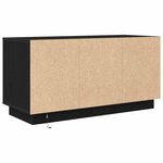 vidaXL Meuble TV avec lumières LED chêne noir 100x41x50 cm