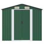 vidaXL Abri de stockage pour jardin Métal Vert 204 x 132 x 186 cm