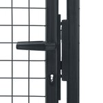 vidaXL Portail en maille de jardin Acier galvanisé 100 x 200 cm Gris