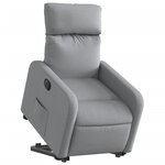 vidaXL Fauteuil inclinable électrique gris clair tissu