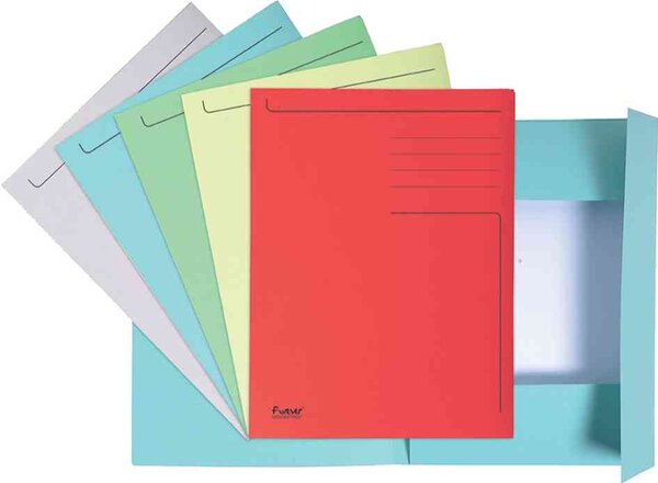 Chemises, A4, carton, couleurs assorties EXACOMPTA