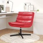 vidaXL Chaise pivotante Rouge 63 x 75 x 76 cm Faux cuir