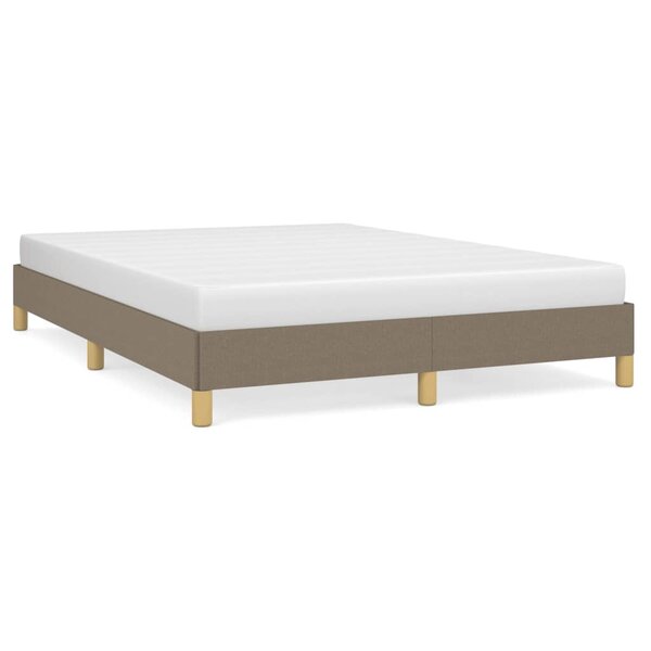 vidaXL Cadre de lit sans matelas taupe 140x200 cm tissu