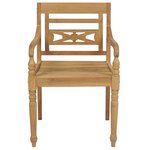 Vidaxl chaises batavia avec coussins 4 pièces bois de teck solide