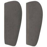 vidaXL Tête de lit avec oreilles Gris foncé 93x23x78/88 cm Velours