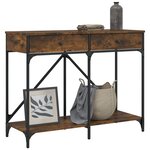 vidaXL Table console chêne fumé 100x39x78 5 cm bois d'ingénierie