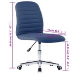 vidaXL Chaises à manger lot de 2 bleu tissu