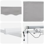vidaXL Store rétractable automatique avec LED gris clair 500x300 cm
