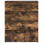 vidaXL Buffet chêne fumé 80x35x99 cm bois d'ingénierie