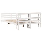 vidaXL Cadre de lit sans matelas blanc 140x190 cm bois de pin massif