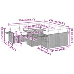 vidaXL Salon de jardin 9 Pièces avec coussins noir résine tressée