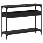vidaXL Table console Chêne noir 100 x 29 x 75 cm Bois d'ingénierie