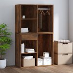 vidaXL Armoire de dressing Chêne fumé 80x40x65 cm Bois d'ingénierie