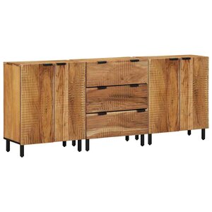 vidaXL Buffet 3 Pièces Marron 60 x 33 x 75 cm Bois d'acacia massif