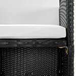 vidaXL Ensemble à manger d'extérieur 5 Pièces coussin Résine tressée Noir
