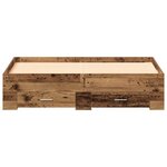 vidaXL Cadre de lit Bois Ancien 135 x 190 cm Bois d'ingénierie