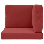 vidaXL Coussin de canapé d'extérieur 3 Pièces Bordeaux Polyester