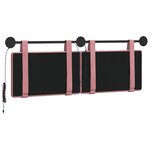 vidaXL Tête de lit suspendue Avec lumière LED Rose Velours