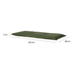 Madison coussin de banc panama 120x48 cm vert