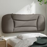 vidaXL Coussin de tête de lit taupe 100 cm tissu