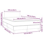 vidaXL Sommier à lattes de lit matelas LED blanc 120x190 cm similicuir