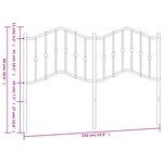 vidaXL Tête de lit métal noir 135 cm