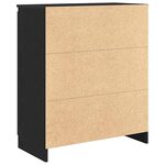 vidaXL Buffet avec tiroirs chêne noir 71x35x84 cm bois d'ingénierie