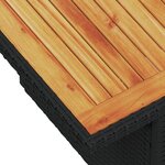 vidaXL Salon de jardin avec coussins 2 Pièces noir résine tressée acacia