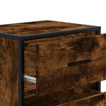 vidaXL Table de chevet chêne fumé 40x31x50 cm bois d'ingénierie