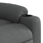 vidaXL Fauteuil de massage inclinable gris foncé tissu