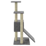vidaXL Arbre à chat avec griffoirs en sisal Gris clair 92 cm