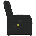 vidaXL Fauteuil de massage inclinable électrique Noir Tissu
