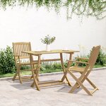 vidaXL Table pliable de jardin 110x55x75 cm bois d'acacia solide