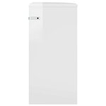 vidaXL Table d'appoint Blanc brillant 29 6 x 29 6 x 60 cm