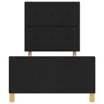 vidaXL Cadre de lit avec tête de lit Noir 90 x 200 cm tissu