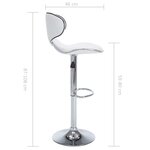 Vidaxl tabourets de bar 2 pièces blanc similicuir