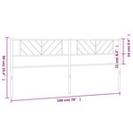vidaXL Tête de lit métal noir 193 cm