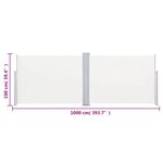 vidaXL Auvent latéral rétractable Crème 100 x 1000 cm